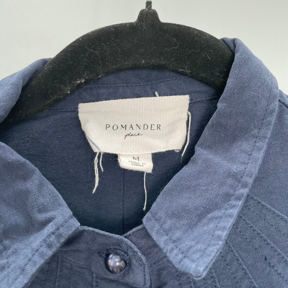 Pomander Place Tuckernuck Navy Shift Dress Medium Coastal Grandmother Preppy Lux - Picture 9 of 11